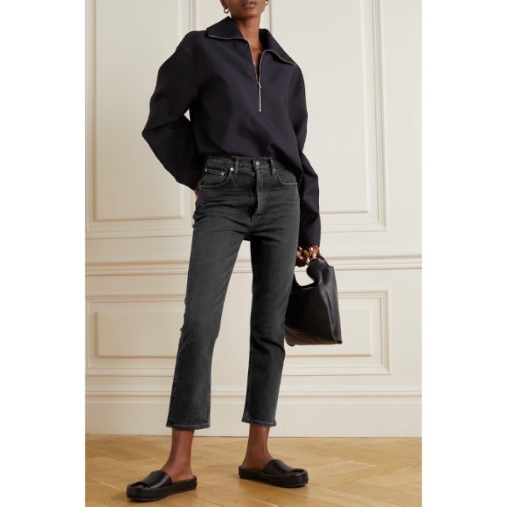 AGOLDE Riley High Rise Straight Crop Jeans - Picture 9 of 9